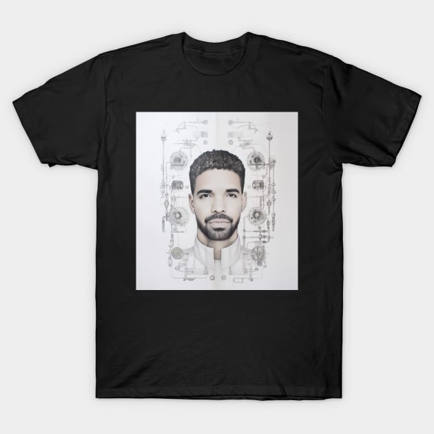 Drizzy Rap Icon Surreal Illustration T-Shirt by TeeTrendz